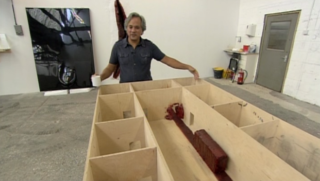 Anish Kapoor discussing the maquette for his installation